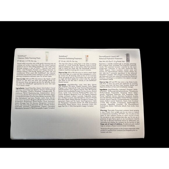 Kate Somerville Kate's Icons 3-Piece Skin Care Set DermalQuench ExfoliKate New - Picture 2 of 3